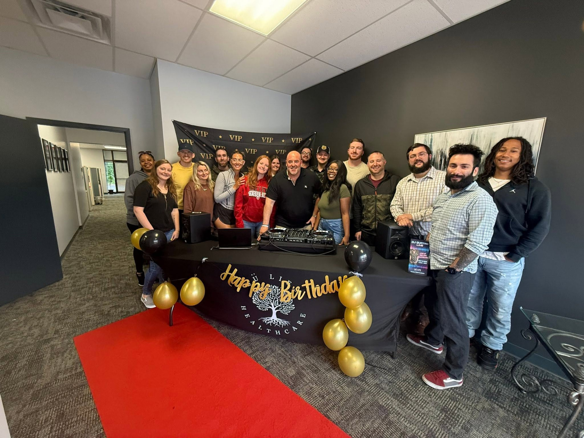 The Nu Life Healthcare team gathered together in their Camp Hill office