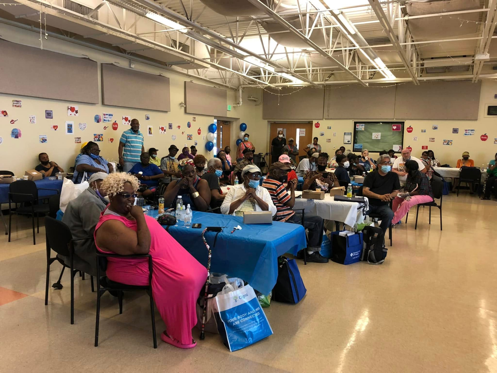 A full room of seniors attending a Nu Life Healthcare benefits presentation